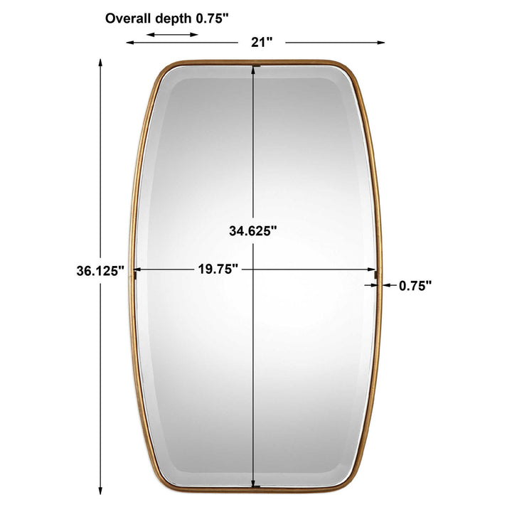 Canillo - Mirror - Antiqued Gold