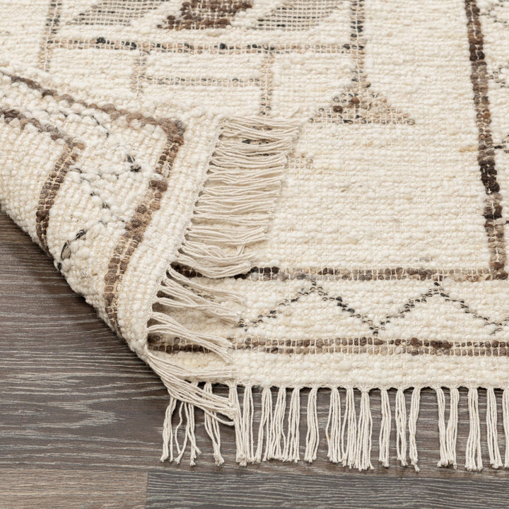 Gazi - 2.6' x 8' Area Rug - Ivory / Brown Multi