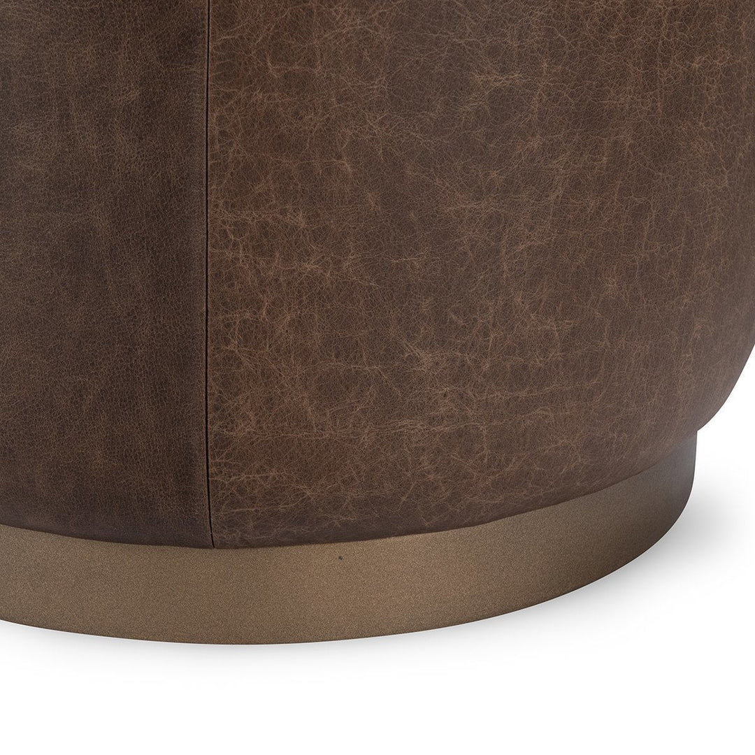 Clair - Leather Round Table