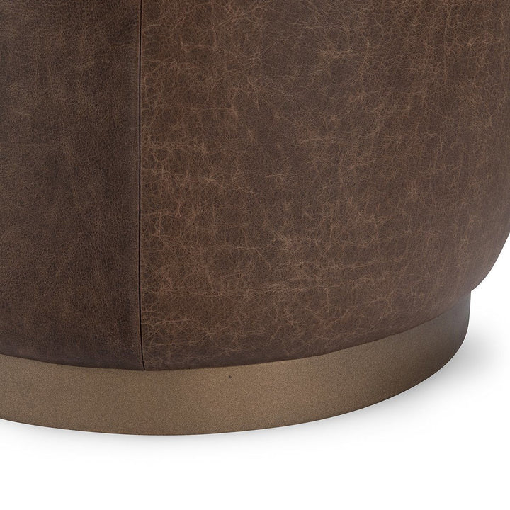 Clair - Leather Round Table