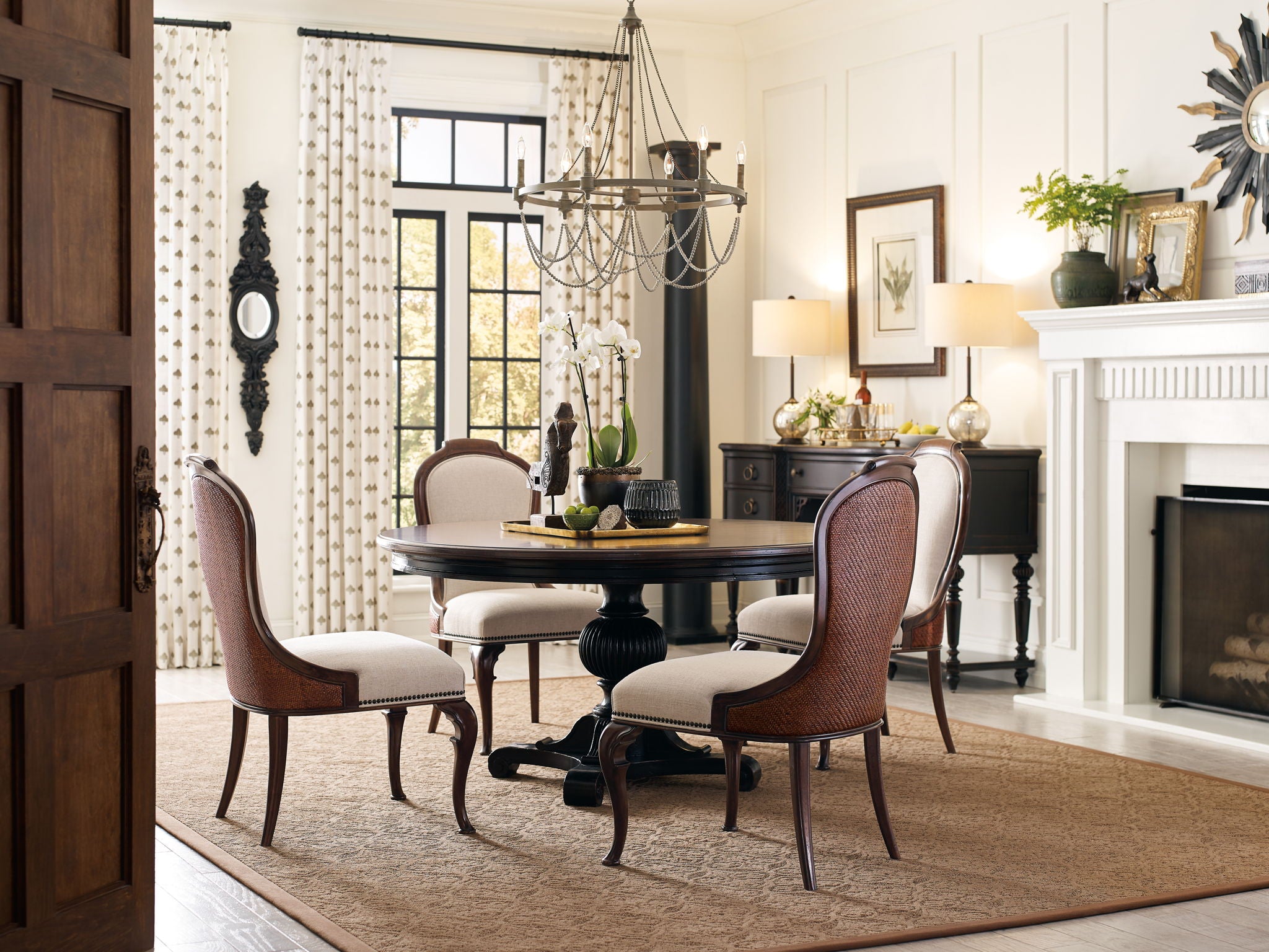 Charleston - Upholstered Side Chair (Set of 2) - Dark Brown