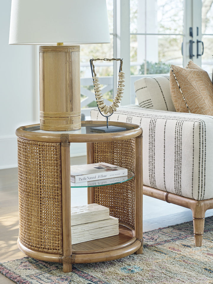 Key Biscayne - Tortuga Round End Table - Light Brown