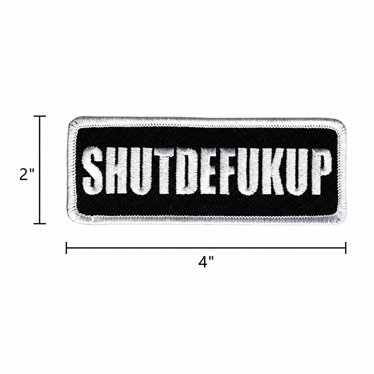 Shutdef@ckup Embroidered Patch – 4" x 2"