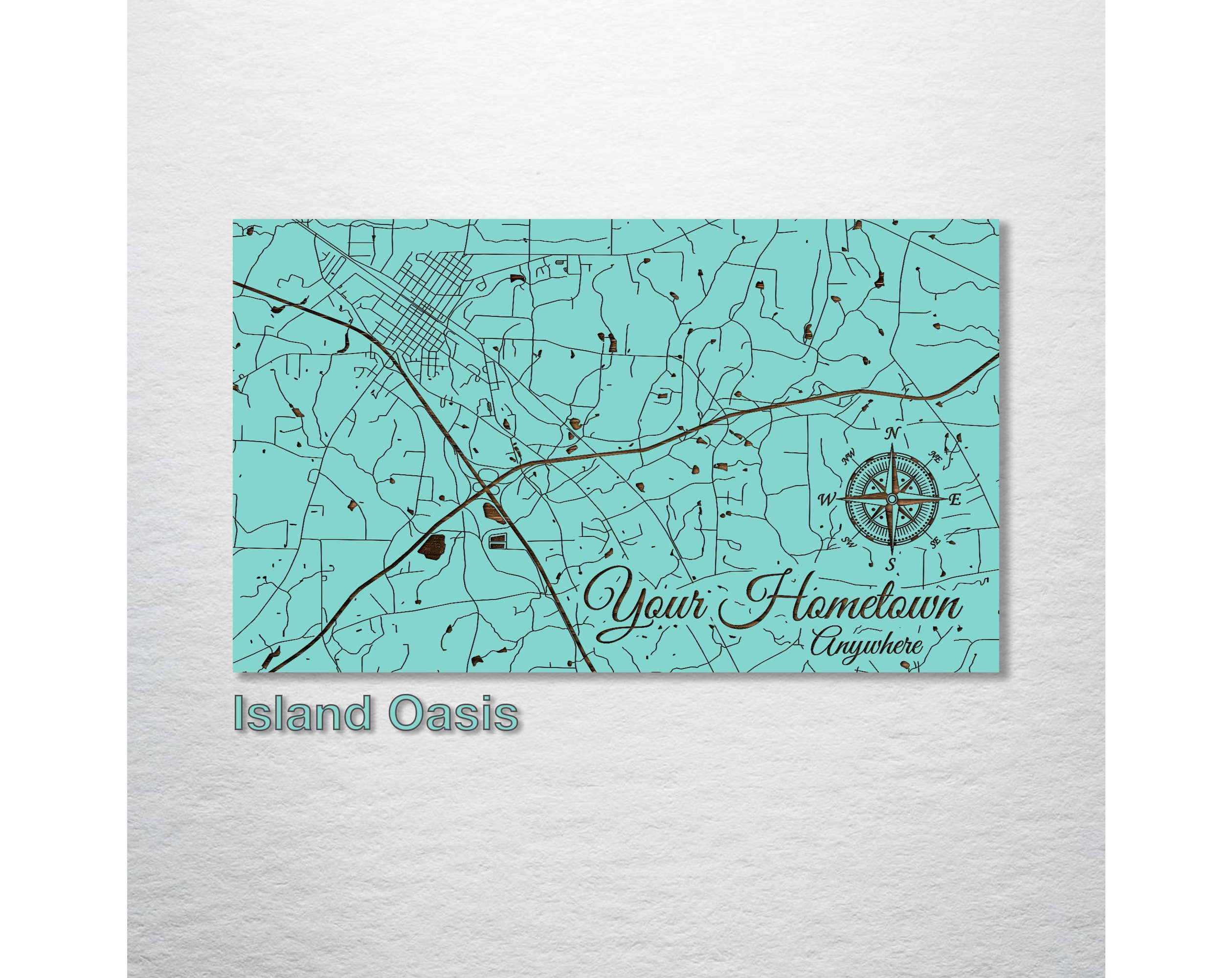 Custom: Existing Map: XL (30" x 50.5") / Seaglass