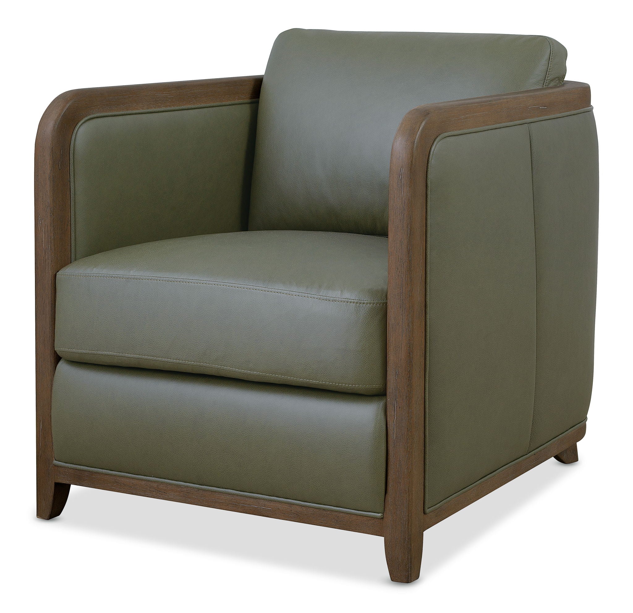 CC - Breeze Accent Chair - Dark Green / Dark Brown