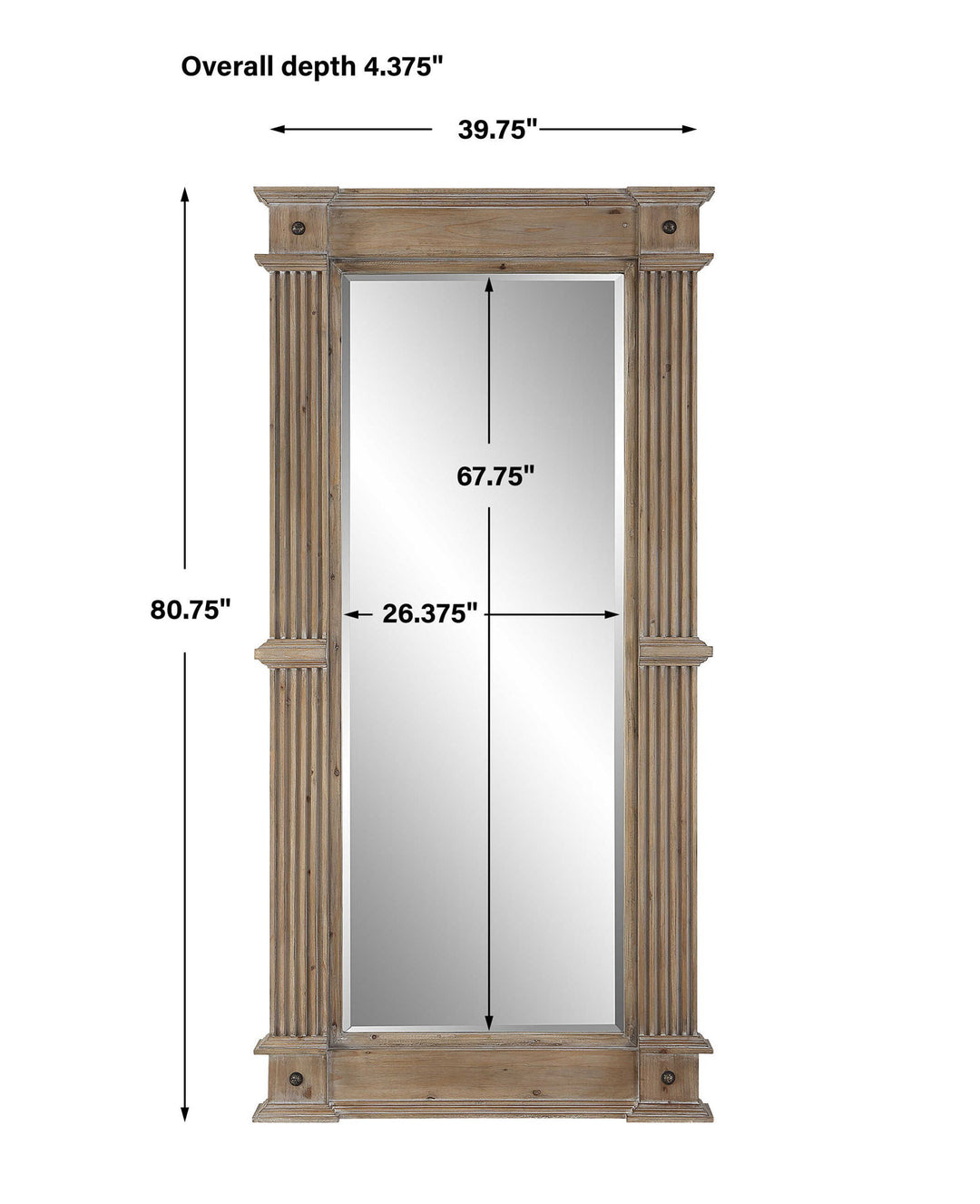 McAllister - Oversized Mirror - Dark Brown