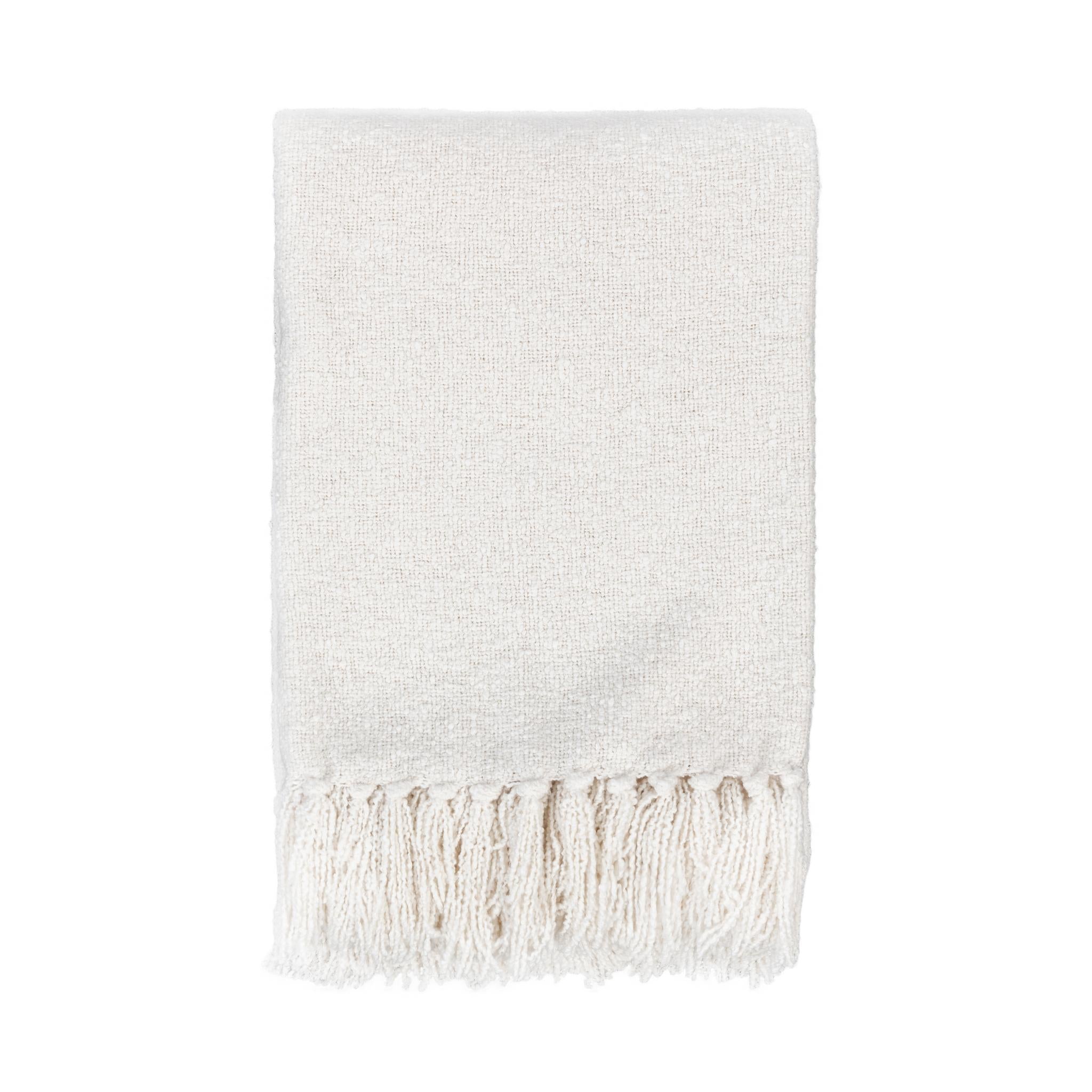 Aria - 50" x 70" Boucle Throw - Ivory
