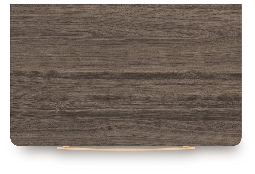 Kendanport - Brown / White - Two Drawer Night Stand