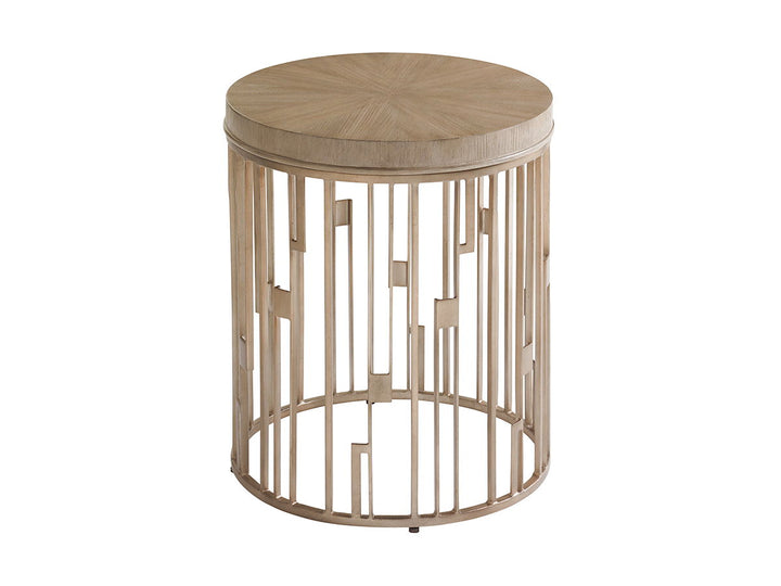Shadow Play - Studio Round Accent Table - Light Brown