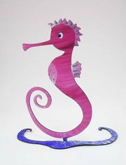 Seahorse Sculpture - Hand Painted - Small - Photo Holder