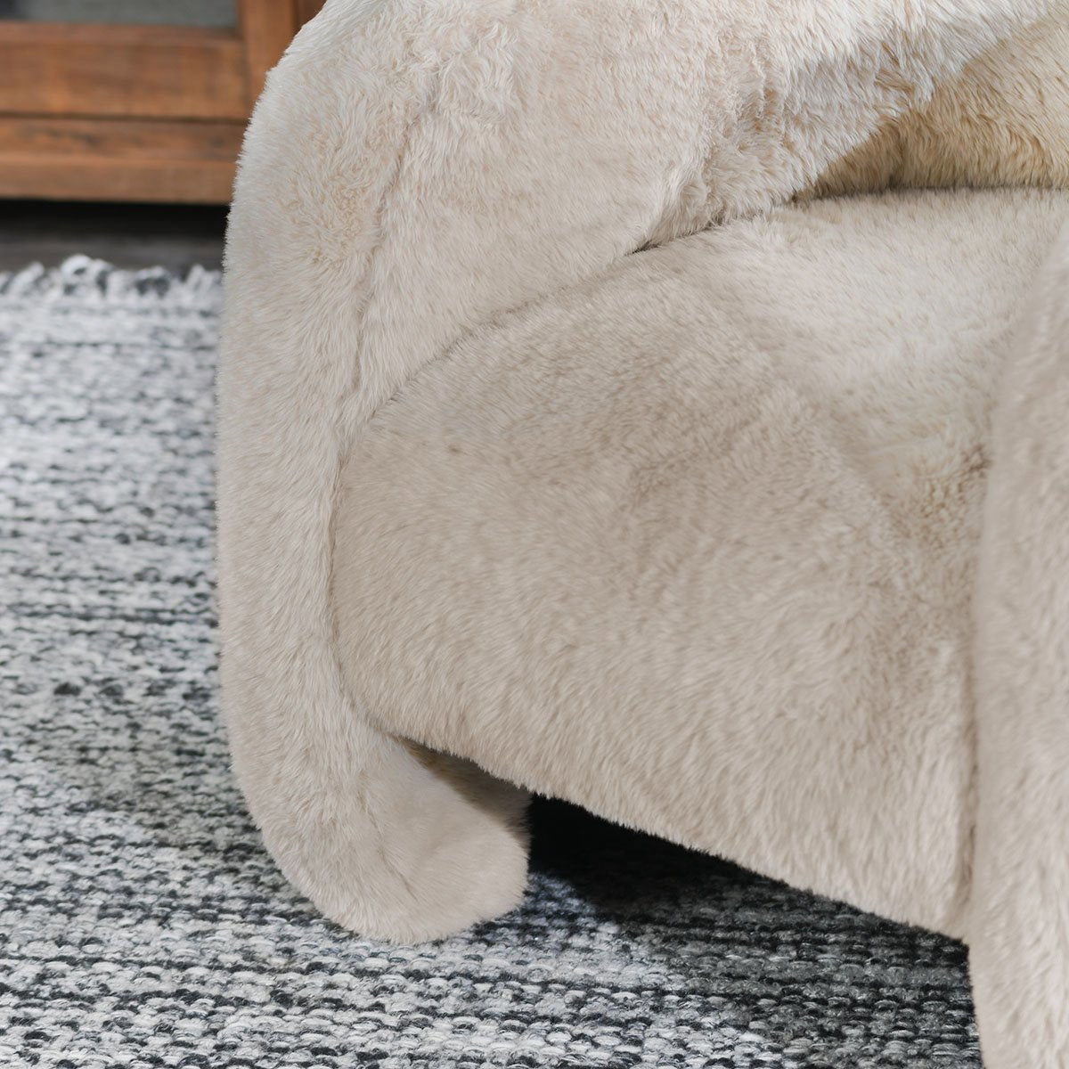 Teddy - Plush Accent Chair - Beige