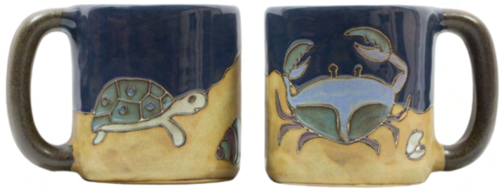 Mara Stoneware Blue Crab Mug