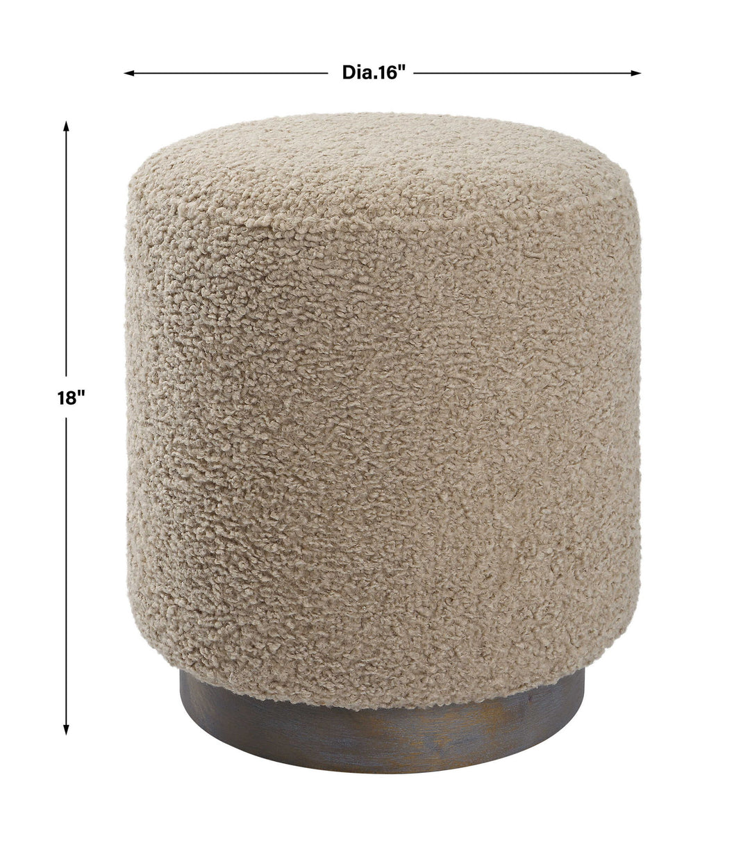 Avila - Round Ottoman - Latte