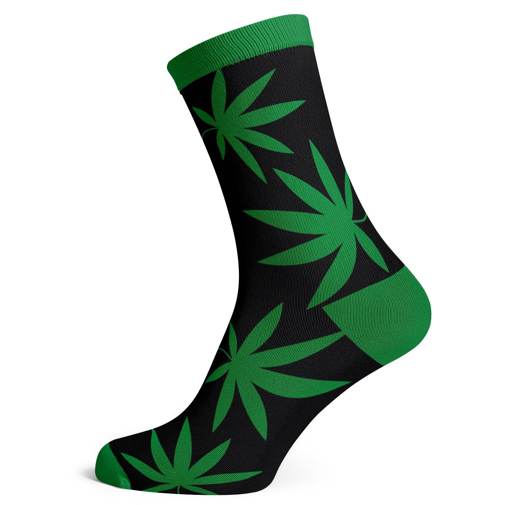 Cannabis Pot Leaf Collage Socks: Big Shoe