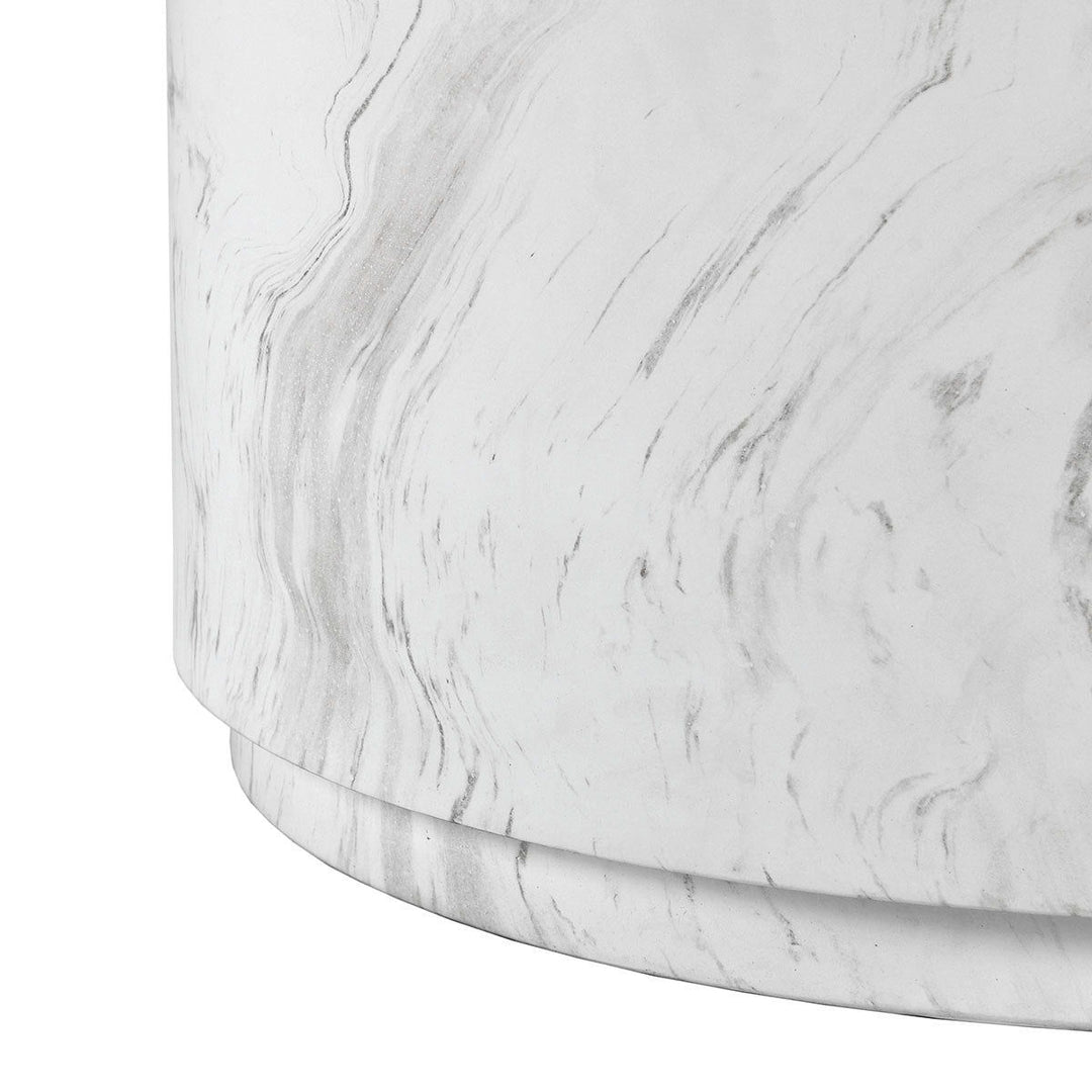 Arlette - Outdoor Round Coffee Table - White