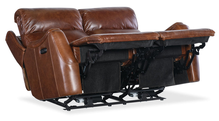 Harlan - Zero Gravity Power Loveseat With Power Headrest - Dark Brown