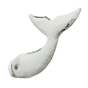 4" White Whale Tail Cast Iron Wall Hook