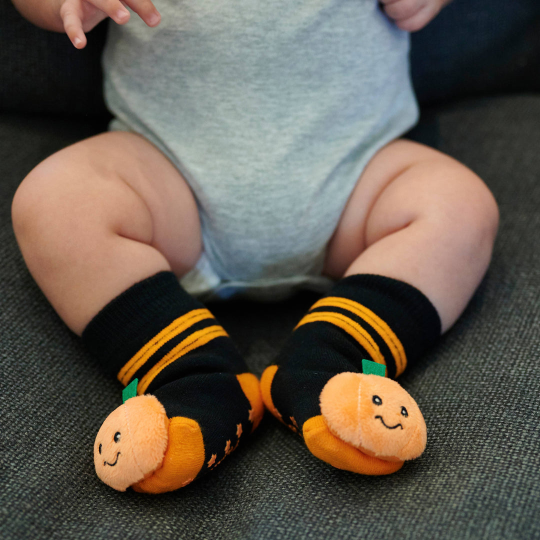 Pumpkin Halloween Boogie Toes Rattle Socks: 1 - 2 Y