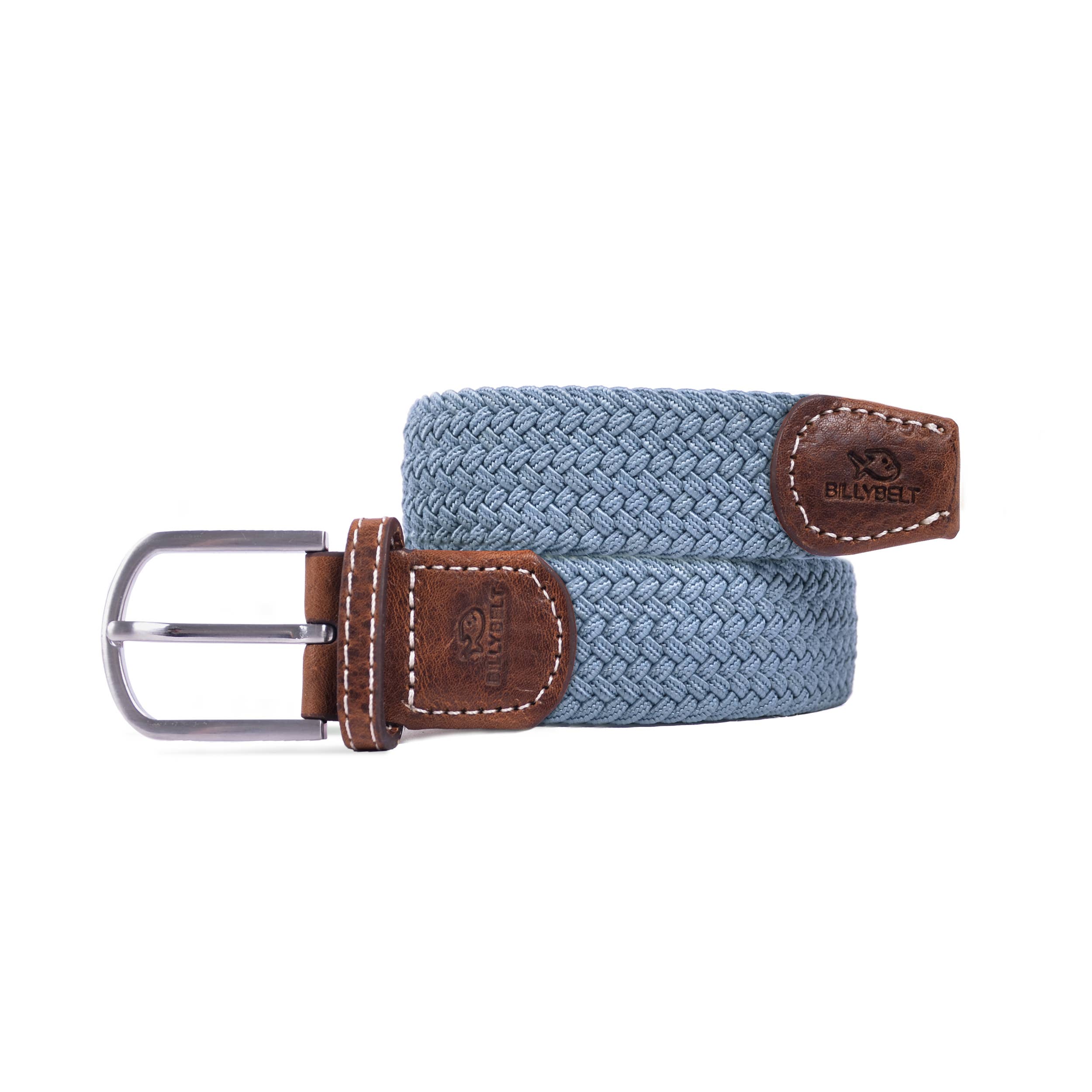 Stone Blue Elastic Woven Belt: Size 1