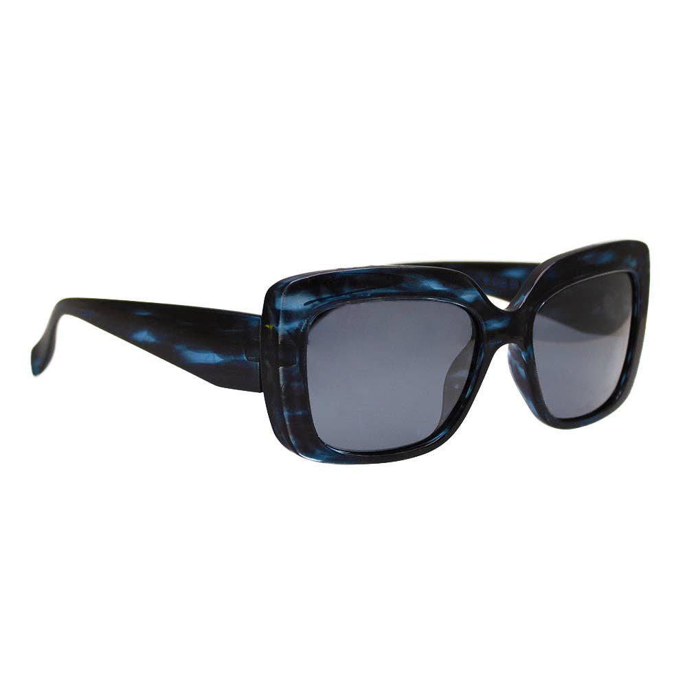 TESSA | Blue | Black Streaks | Polarized Sunglasses