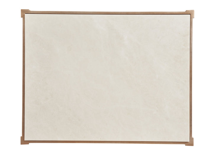 Rendezvous - Bulgari Rectangle End Table - Light Brown / Gray