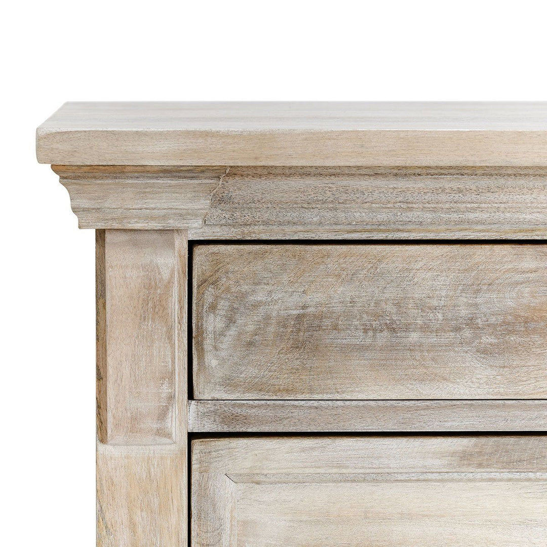 Adelaide - 3 Drawer Nightstand - Natural White Wash