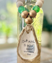 Saltwater & Wine Makes Everything Fine - Beaded Bottle Charm