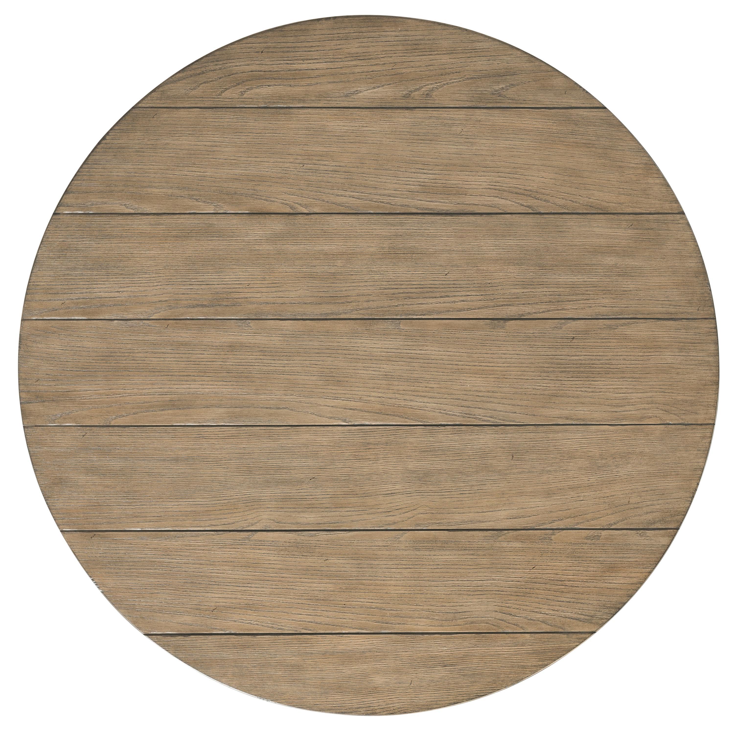 Barrington - 2 Tone Round Cocktail Table - Antique Oak / Matte Black
