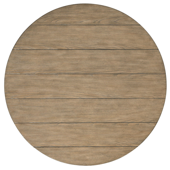 Barrington Two Tone - Round Coffee Table - Antique Oak / Matte Black