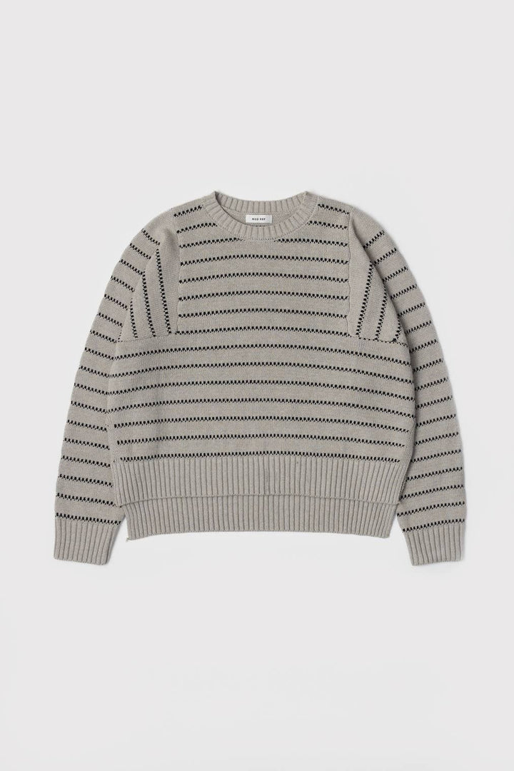 The Xanthe Sweater | Cozy Andalusian Stitch Sweater: CREAM-BLACK / MEDIUM