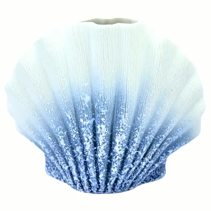 BLUE SHELL VASE MINI