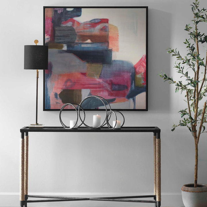 Geranium And Ginger - Abstract Art - Red