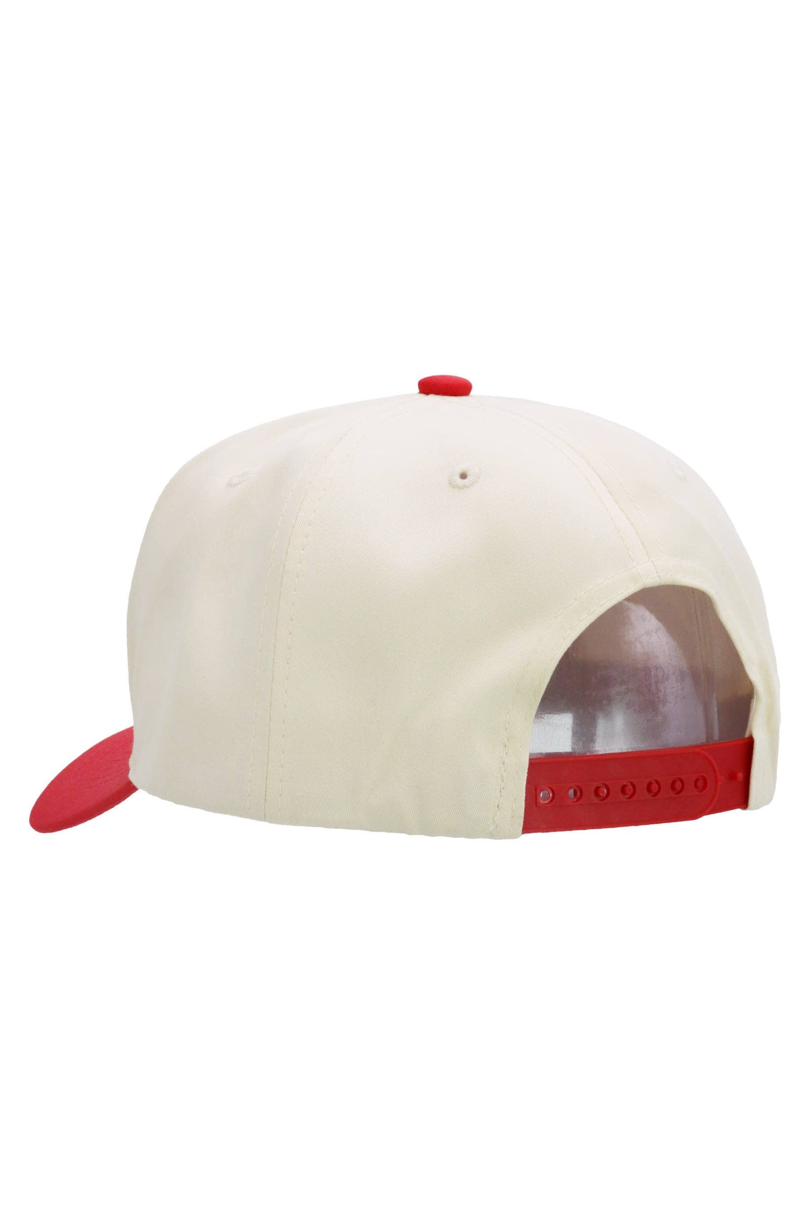 Two Tone Beige Upper Five Panel Baseball Cap: Beige/Black / One Size