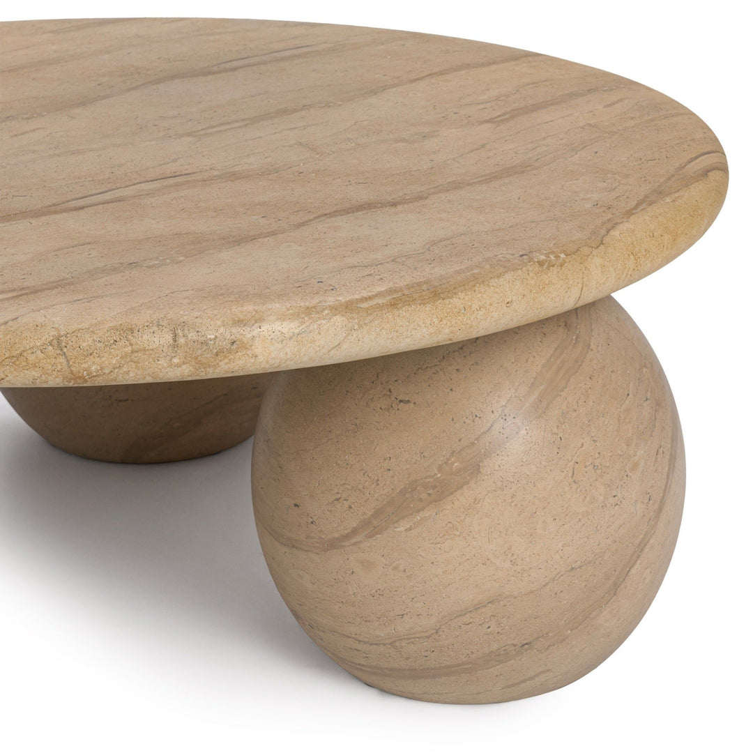 Elaria - Outdoor Round Coffee Table - Beige