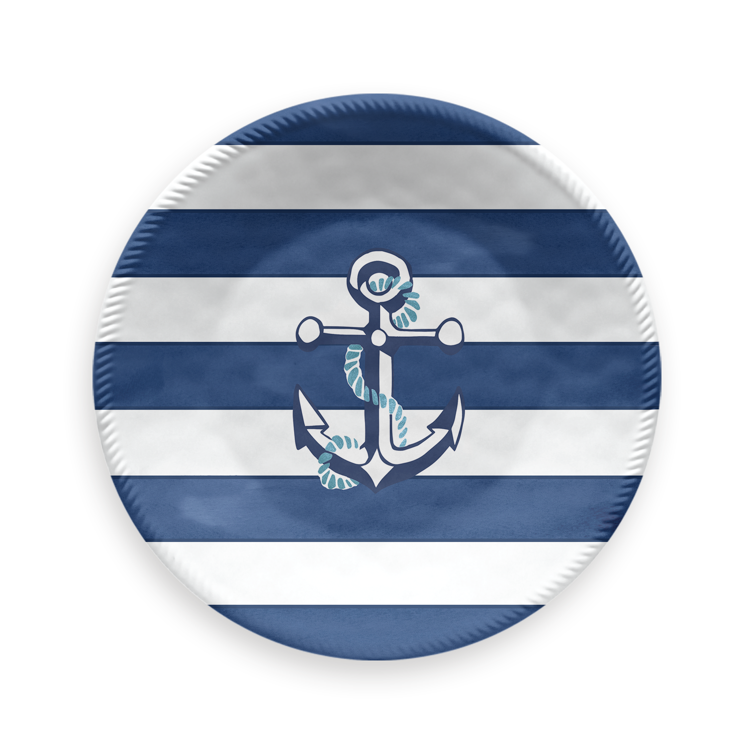 Nautical Anchor Dinnerware,100% Melamine,BPA free,Food Safe: Dinner Plate, 10.5"