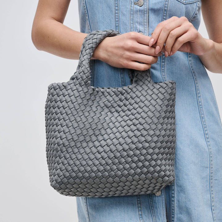 Sky's The Limit - Small Woven Neoprene Crossbody: Sand Black