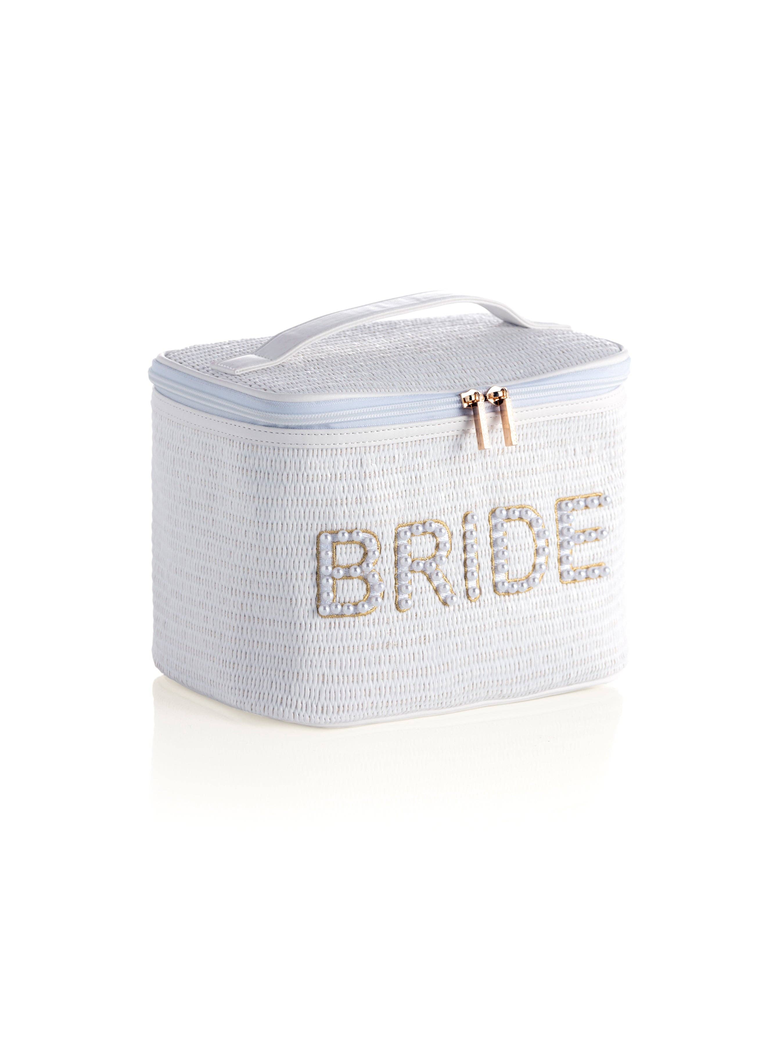 "BRIDE" COSMETIC CASE, WHITE
