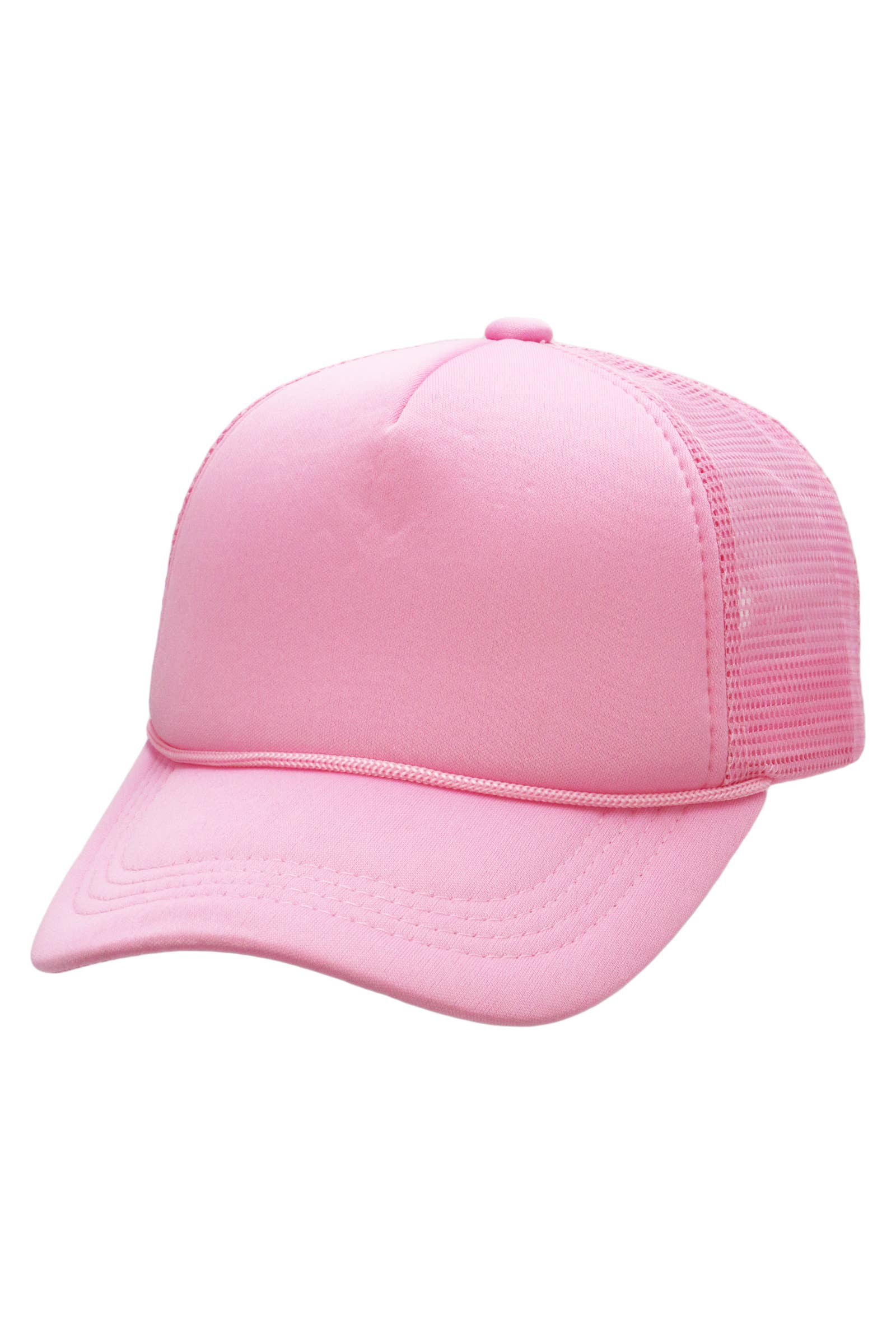 Kids Five Panel Sponge Padded Trucker Hat: BLACK / ONE SIZE