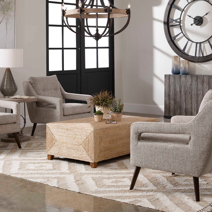 Rora - Woven Coffee Table - Light Brown