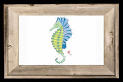 Seahorse Print | Ocean-Inspired Nautical Artwork: 4 x 6 with Frame