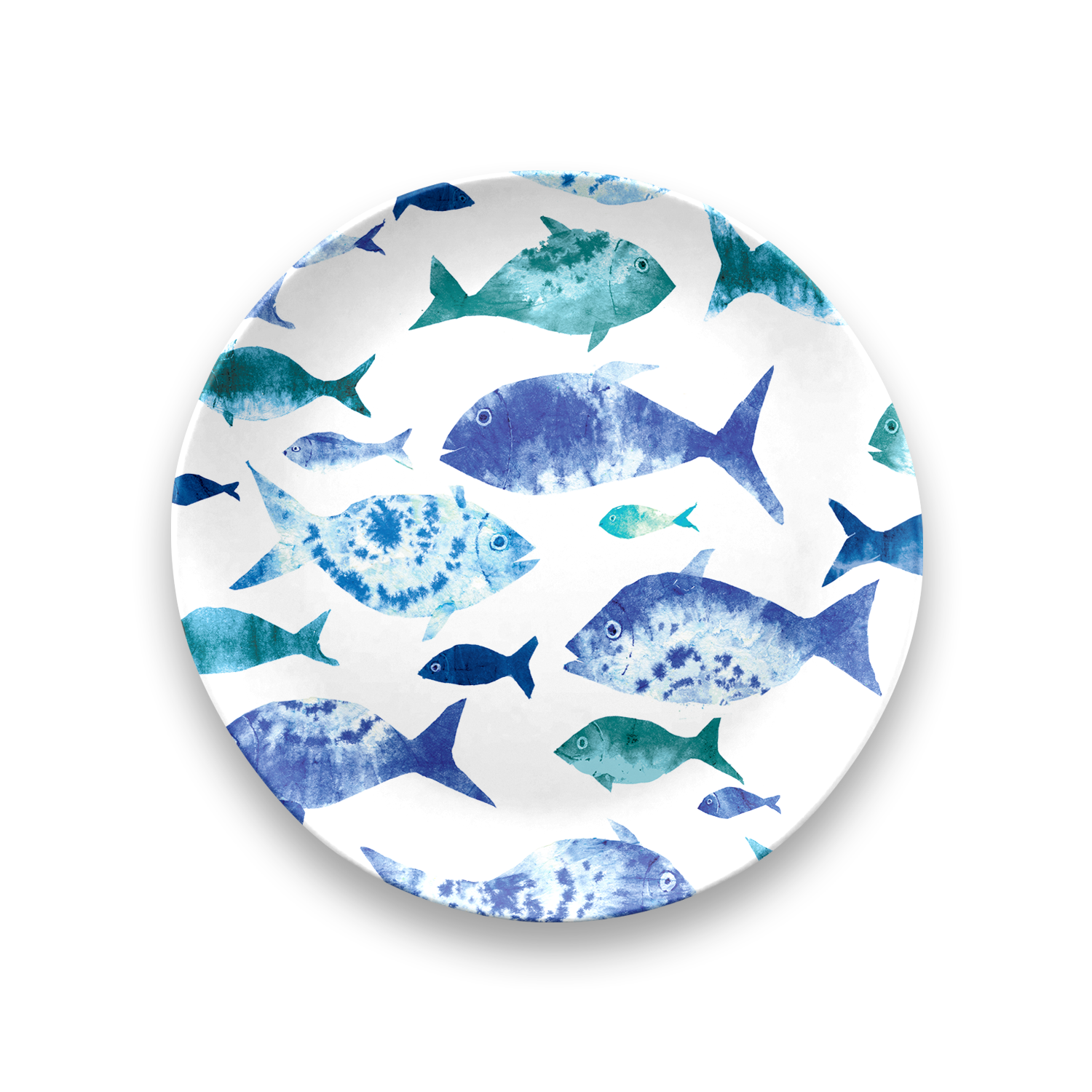 Coastal Scallops Dinnerware,100% Melamine,BPA free,Food Safe: Fish Shaped Dip Bowl, 5.9"/ 8.3 oz.