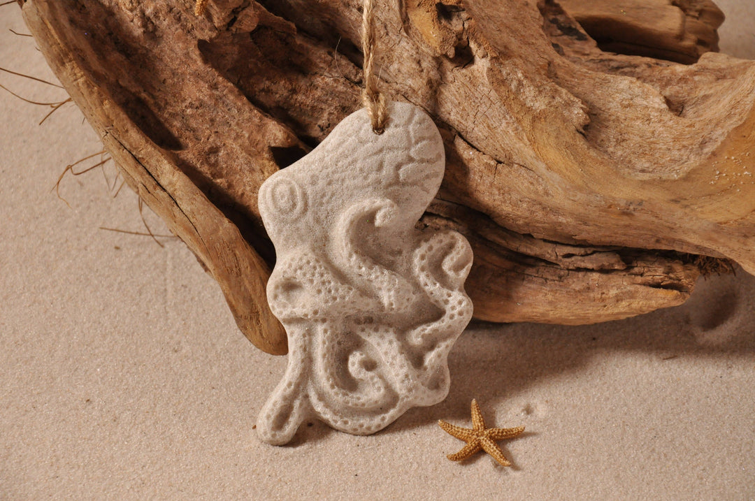 Octopus Sand Ornament: Ribbon and Glitter