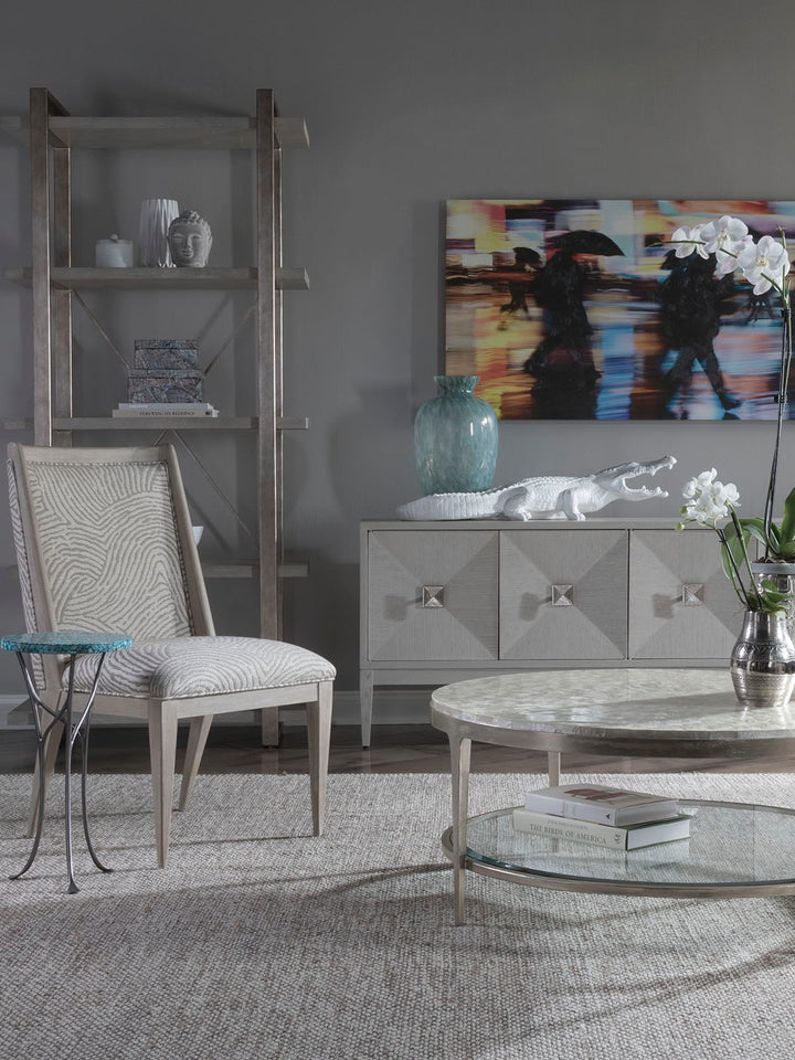 Signature Designs - Gravitas Round Cocktail Table - Pearl Silver