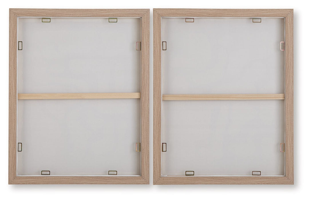 Waldett - Beige / White - Wall Art Set (Set of 2)