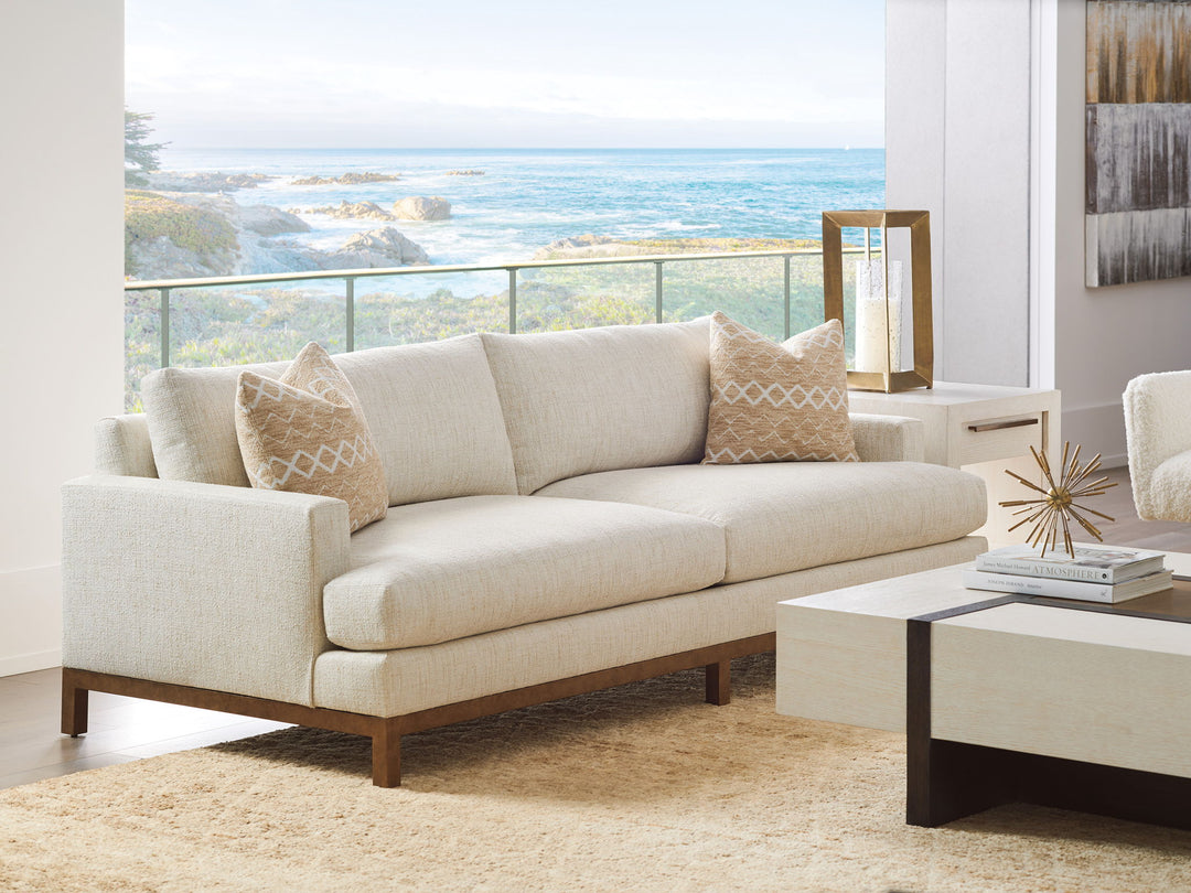 Barclay Butera Upholstery - Horizon Sofa With Light Brown Base