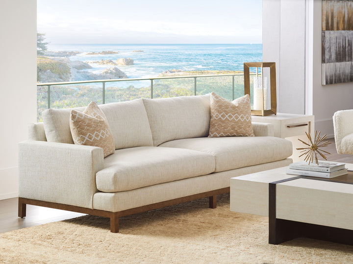 Barclay Butera Upholstery - Horizon Sofa With Light Brown Base