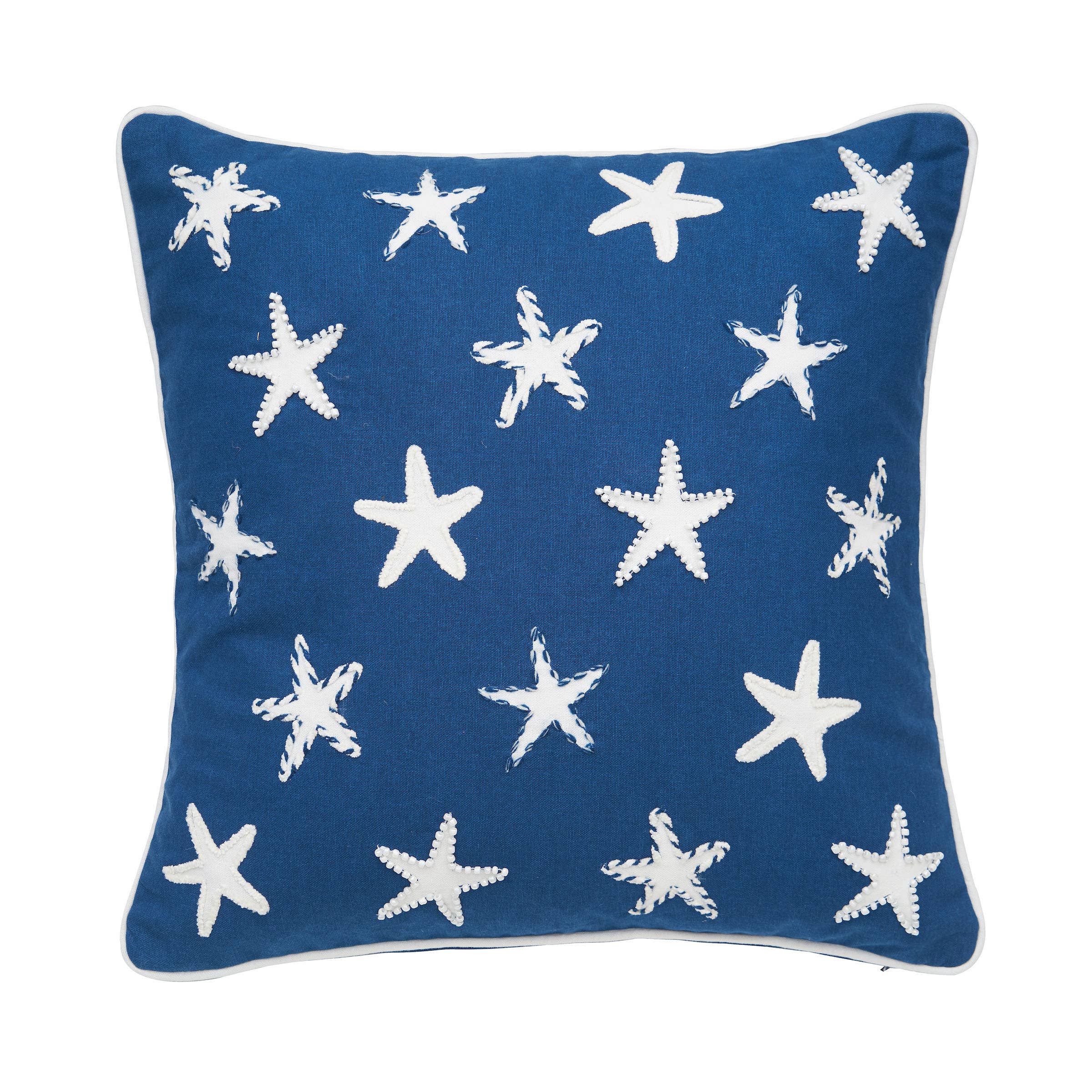 Patriotic Coastal Starfish Stars 4th Of July Throw Pillow