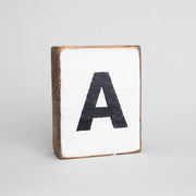 Letter A Decorative Wooden Block