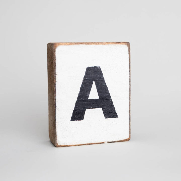Letter A Decorative Wooden Block