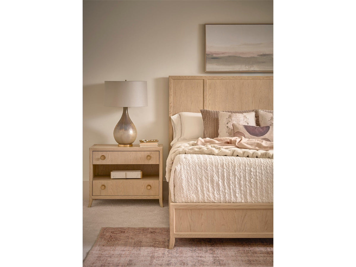 Velora - Nightstand With LED - Light Brown